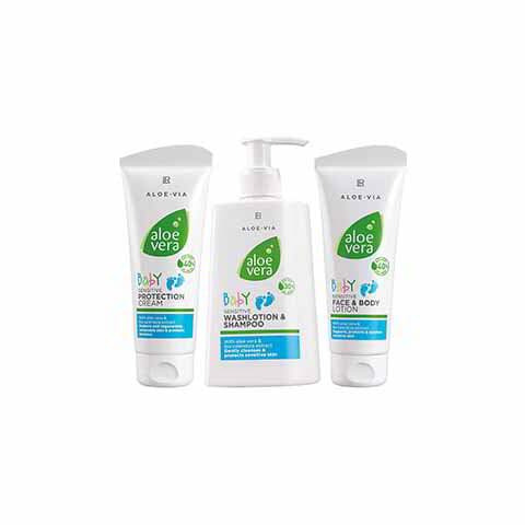 Бебешки комплект за Нежна грижа за кожата и Против Подсичане Aloe Vera Baby