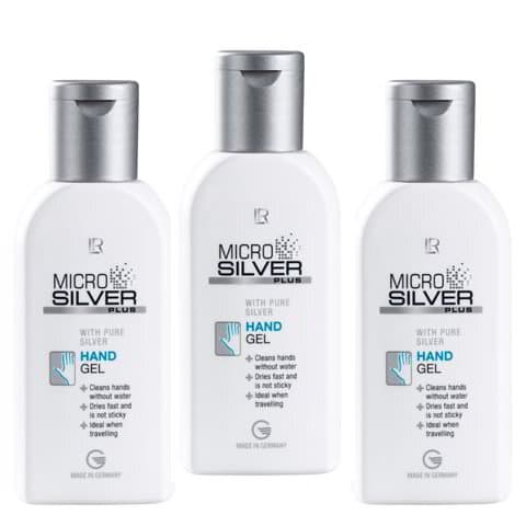 Microsilver Plus гел за почистване на ръцете – троен комплект