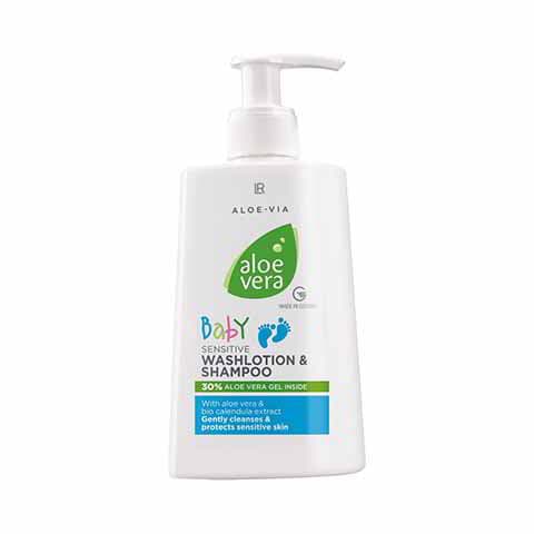 Измиващ Бебешки Лосион и Шампоан Aloe Vera Baby Sensitive